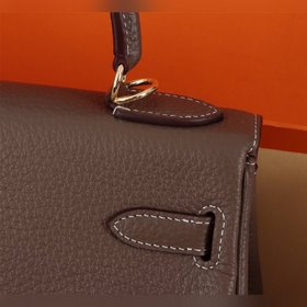 Hermès {каки с золотой застежкой} Сумка Kelly Princess Три разме