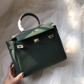 Hermès Келли с узором личи ~ изумрудный Артикул： 0209618780 (25 