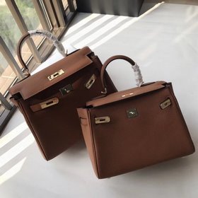 Hermès Келли с текстурой личи, землистый желтый Артикул： 0209618