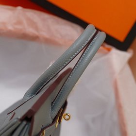 Hermès (новый фон цвета платины) с текстурой личи, 35 см, импортн