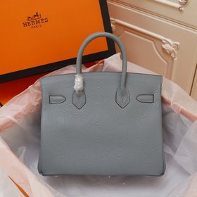 Hermès (новый фон цвета платины) с текстурой личи, 35 см, импортн