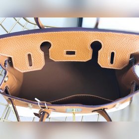Hermès Платформа из платинового канваса с кожаными деталями Кожа
