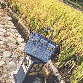 Hermès Платиновый крокодил ~ темно-синий Артикул： 0209618800 (25