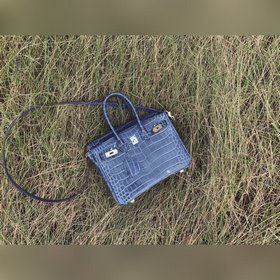 Hermès Платиновый крокодил ~ темно-синий Артикул： 0209618800 (25