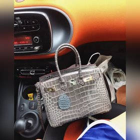 Hermès Платиновый крокодил ~ темно-серый Артикул： 0209618800 (25