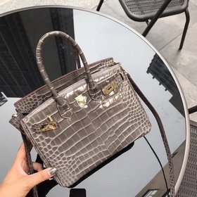 Hermès Платиновый крокодил ~ темно-серый Артикул： 0209618800 (25