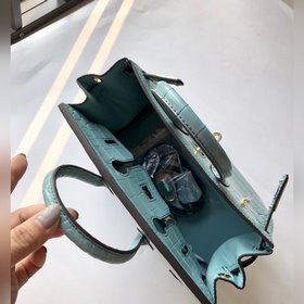 Hermès Платиновый крокодил ~ Озерный синий Артикул： 0209618800 (