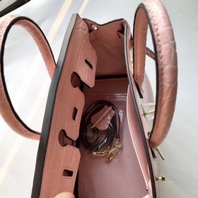 Hermès Платиновый крокодил ~ Розовый Артикул： 0209618800 (25 см)