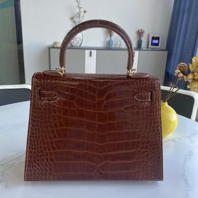 Hermès [Кэлли с крокодиловым узором] Высококачественная кожа с у