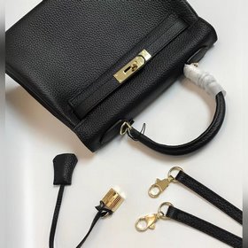 Hermès Kelly черный натуральный цвет Артикул： 0209618760 (25 см)
