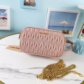 Miumiu Новейшая модель поясной сумки, артикул： 5BL005, классическ