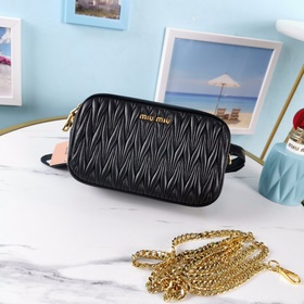 Miumiu Новейшая модель поясной сумки, артикул： 5BL005, классическ