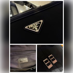 Prada Новый рюкзак Модель： 2VZ049 Эта тканевая сумка с отделкой 