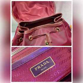 Prada Новый рюкзак Модель： 1BZ677A Этот нейлоновый рюкзак с изыс
