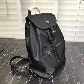Рюкзак Prada Одиночная кожаная ручка, регулируемые тканевые плеч