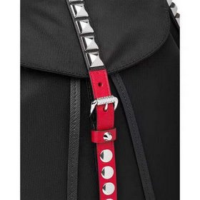 Новый рюкзак Prada с заклепками Одиночная кожаная ручка, регулиру