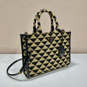 Prada Вышитая ткань сумка-тоут Модель： 1BA354 Средний размер с д