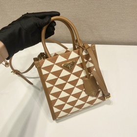 Prada Вышитая ткань Тоут-баг Артикул： 1BA355 Маленький размер с 