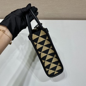 Prada Вышитая ткань Тоут-баг Артикул： 1BA355 Маленький размер с 