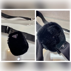 Prada Пушистая сумка «три в одном» Артикул： 1BC151 Эта пушистая 