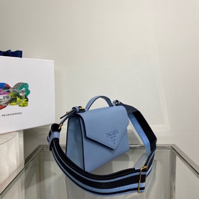 Новая сумка через плечо PRADA, модель 1BD317, сумка из кожи Saffi