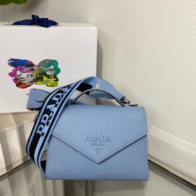 Новая сумка через плечо PRADA, модель 1BD317, сумка из кожи Saffi