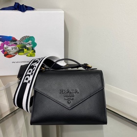Новая сумка через плечо PRADA, модель 1BD317, сумка из кожи Saffi