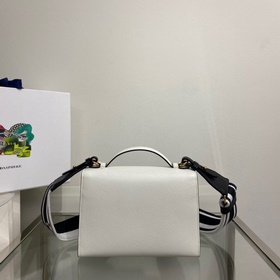 Новая сумка через плечо PRADA, модель： 1BD317. Кожаная сумка с из