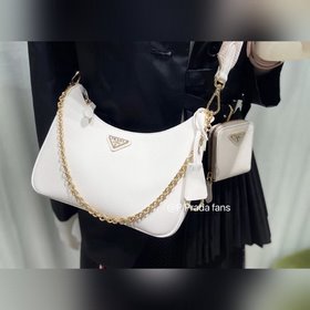 Prada Самая популярная сумка Hobo 3 в 1 (полностью из кожи) Сумка