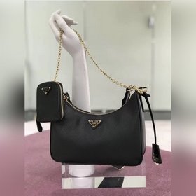 Prada Самая популярная сумка Hobo 3 в 1 (полностью из кожи) Сумка