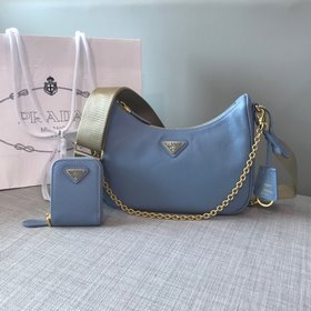 Prada Самая популярная сумка Hobo 3 в 1 (полностью из кожи) Сумка