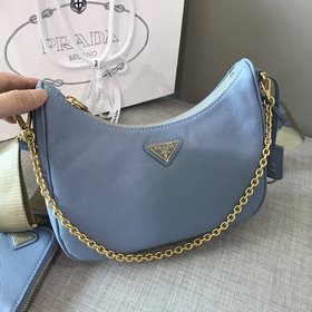 Prada Самая популярная сумка Hobo 3 в 1 (полностью из кожи) Сумка