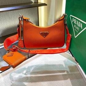 Prada Самая популярная сумка Hobo 3 в 1 (полностью из кожи) Сумка