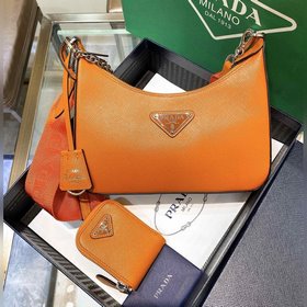 Prada Самая популярная сумка Hobo 3 в 1 (полностью из кожи) Сумка