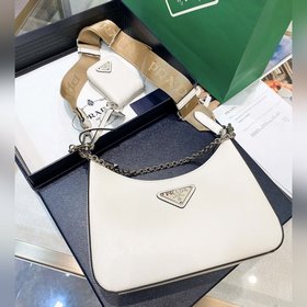 Prada Самая популярная сумка Hobo 3 в 1 (полностью из кожи) Сумка