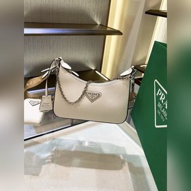 Prada Самая популярная сумка Hobo 3 в 1 (полностью из кожи) Сумка