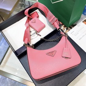 Prada Самая популярная сумка Hobo 3 в 1 (полностью из кожи) Сумка