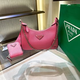 Prada Самая популярная сумка Hobo 3 в 1 (полностью из кожи) Сумка