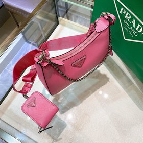 Prada Самая популярная сумка Hobo 3 в 1 (полностью из кожи) Сумка