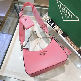 Prada Самая популярная сумка Hobo 3 в 1 (полностью из кожи) Сумка