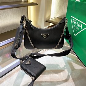 Prada Новинка, самый популярный Hobo 3 в 1 (полностью из кожи) H