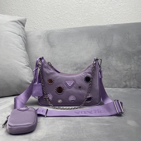 Prada Три в одном с вышивкой и блестками Новая модель сумки «тр