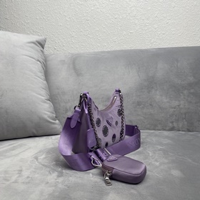 Prada Три в одном с вышивкой и блестками Новая модель сумки «тр
