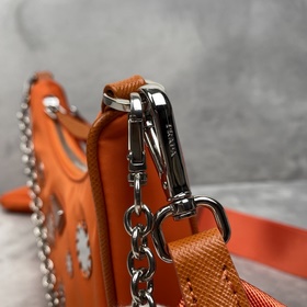 Prada Трехфункциональная сумка с вышивкой и блестками Новая моде