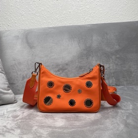 Prada Трехфункциональная сумка с вышивкой и блестками Новая моде