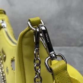 Prada Трехфункциональная сумка с вышивкой и блестками Новая моде