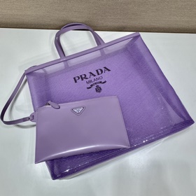 Prada Сумка с пайетками Артикул： 1BG416 Пайетки Эта сумка-тоут у