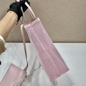 Prada Сумка с пайетками Артикул： 1BG416 Пайетки Эта сумка-тоут у