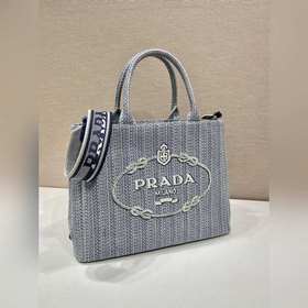 PRADA Вышитая сумка-тоут Модель： 1BA342 Вышивка Эта сумка-тоут и