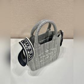 PRADA Вышитая сумка-тоут Модель： 1BA343 Вышитая сумка-тоут, мале